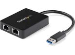 Startech.Com Adattatore Lan Gigabit Ethernet Da Usb 3.0 A Doppia Porta Con Porta Usb