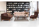 Marrone Chesterfield Tre Posti Imbottiti Divani Divano Moderno