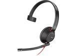 Poly Blackwire 5210 - Cuffie - Archetto - Chiamate E Musica - Nero - Rosso - Monofonico - Unità Di Controllo Scr