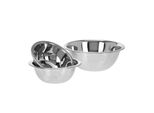 Excellent Houseware Set Di 3 Ciotole Per Mescolare/Servire, Acciaio Inossidabile, 18/20/24 Cm, Argento