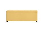 Vidaxl Panca Con Vano Portaoggetti 116 Cm Poliestere Giallo