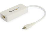 Startech.Com Adattatore Da USB-C A Gigabit Ethernet Con Porta USB-A - Adattatore Di Rete Nic Usb 3.0/USB 3.1 Type-C Da 1Gbps - Nic 1Gbe Compatibile USB-C/TB3 - Windows - Macos - Chromebook - Bianco - Cablato - Usb Type-C - Ethernet - 5000 Mbps - Bianco