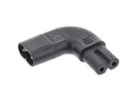 Inline® 16723I Adattatore Di Rete Iec 60320 C8 / C7, Angolato A Sinistra/Destra A 2 Poli.