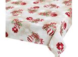 Tovaglia Natale - 100X100 Cm - Rosso,Beige