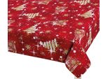 Tovaglia Natale - 70X70 Cm - Rosso,Oro