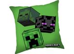 Jerry Fabrics Cuscino Per Bambini 40X40 Minecraft The Mobs Verde JF24