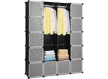 Vingo Armadio Fai Da Te Armadio Con Ante 20 Scomparti A Innesto Sistema Di Scaffali Per Armadi Armadio 180 X 142 X 37 Cm