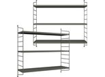 Set Di 2 Mensole A Muro Modulari 'SträNgnäS' In Acciaio 50 X 60 X 15 Cm Grigio Antracite