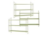 Set Di 3 Mensole A Muro Modulari 'SträNgnäS' In Acciaio 50 X 60 X 15 Cm Verde Oliva