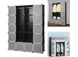 Sistema Di Scaffalatura Armadio Sistema Di Scaffalatura Fai Da Te Armadio Sistema Di Scaffalatura Plug-In Sistema Di Scaffalatura Plug-In Con Anta Armadio In Plastica 20 Scatole/Decoro Stampate