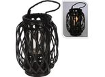 Progarden Lanterna A Candela In Salice Intrecciato 30 Cm Nero KO-438002010
