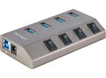 Startech.Com Hub USB-C Autoalimentato A 4 Porte Con Singoli Interruttori On/Off, Hub Di Espansione USB3.0 5Gbps Con Alimentatore, Hub USB-C A USB-A Per Desktop/Portatili, 4X Bc 1.2 (1.5A), Hub Usb Di Tipo C