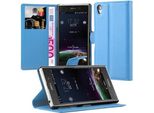 Cadorabo Custodia Per Sony Xperia Z1 Custodia Protettiva In Blu Custodia Per Cellulare Cover Chiusura Magnetica