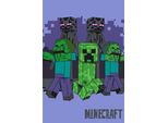 Coperta In Pile Mincecraft Copriletto Creeper Zombie Enderman 100 X 150 Cm 100% Poliestere