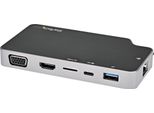 Startech.Com Adattatore Multiporta Usb C - Convertitore USB-C A Hdmi 4K O Vga Con 100W Power Delivery Pass-Through, 2 Porte 10Gbps Usb Hub, Microsd, Gbe - Mini Dock Da Viaggio Usb 3.1 Type-C