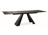 Tavolo Da Pranzo Pieghevole Gedeon 2 - 160X90, Nero Opaco