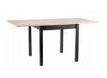 Tavolo Da Pranzo Pieghevole Helmut - 80X80, Rovere Artigianale / Nero