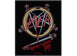 Slayer - Taglia Standard - Toppa "Haunting The Chapel"" - Poliestere RO3429 (Taglia Unica) (Nero/Rosso/Giallo)"