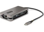 Startech.Com Adattatore Multiporta USB-C - Docking Station Usb Type C Con Hdmi/Dp 4K60Hz - Hub Usb A 3 Porte (1X Ricarica) - Pd 100W - Gbe - Convertitore\Mini Dock USB-C Hdmi/Dp - Cavo Integrato Avvolgente 30Cm