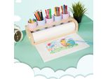 Cavalletto 2 In 1 Con Carta Da Disegno, Set Per Pittura Per Bambini, Giocattolo Per Pittura Creativa