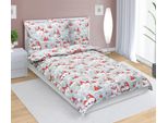 Biancheria Da Letto Per Bambini - Natale - Grigio, Rosso - 140X200, 70X90