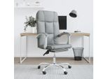 The Living Store Sedia Da Ufficio Con Funzione Reclinabile Tessuto Grigio Chiaro