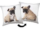Jerry Fabrics Cuscino In Poliestere Bulldog, 40/40 Cm