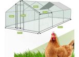 Yakimz 3X6X2M Pollaio Recinto Per Animali Recinto Per Animali Ruspanti Con Tetto Ombreggiante In Pe, Struttura In Acciaio Zincato, Recinzione Esterna Utilizzato Per Polli, Pollai, Piccoli Animali