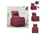Vidaxl Poltrona Relax In Tessuto Rosso Vino Elettrico - Poltrona