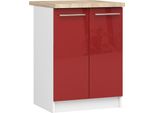 Armadio Da Cucina Oliwia S60 2D Bianco Rosso Lucido