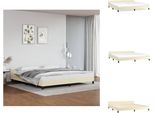 Vidaxl Struttura Letto Con Testiera Crema 200X200 Cm In Pelle Finta - Letti E Strutture Letto