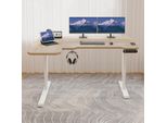 Hilodesk 150Cm L-Form Scrivania Elettrica, Scrivania A Forma L 150 Cm Regolabile In Altezza, Scrivania Seduta E Stante Per Ufficio Casa, Rovere