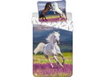 Biancheria Da Letto Per Cavalli, Biancheria Da Letto Per Bambini, Piumino 140 X 200 Cm, Cuscino 70 X 90 Cm, 100% Cotone