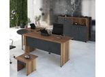 Mobili Per Computer Scrivania Da Lavoro Mobili Per Ufficio Scrivania Ad Angolo Set Di 3 Pezzi In Legno Grigio