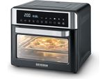 Severin Toastofen „Bake & Fry“ TO 2077 schwarzsilber Toastofen Minibackofen Freistehender Mini Ofen
