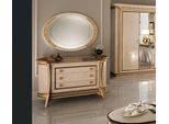 Specchio Cassettiera Armadio Cassettiere Camera Da Letto Legno Stile Classico 2 Pezzi.