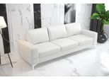Soggiorno Design Tessile 3 Posti Bianco Elegante Divano Moderno Divano Tappezzeria Nuovo