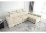 Divano Angolare Di Design Divano A L In Pelle Beige Soggiorno Elegante Lusso Moderno