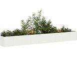 Vidaxl Fioriera Bianca 360X40X40 Cm Acciaio Laminato A Freddo