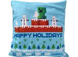 Federa Per Cuscino Minecraft Pupazzo Di Neve E Creeper