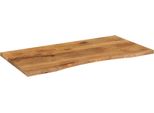 Vidaxl Piano Scrivania Con Nicchia 140X50X2,5 Cm In Legno Massiccio Di Mango
