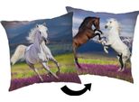 Jerry Fabrics Cuscino Cavallo 02 Poliestere, Prato 40/40 Cm