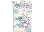Lilo & Stitch Biancheria Da Letto In Cotone 140X200 Cm Copripiumino + Federa 70X90 Cm Con Zip