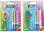 Candela Party Numero 9 + 4Pz Candele