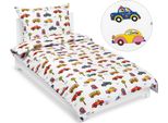 Biancheria Da Letto In Cotone Junior - Bianco, Rosso, Blu - 140X200, 70X90