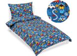Biancheria Da Letto In Cotone Junior - Blu - 140X200, 70X90
