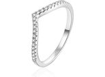 Elegante Anello In Argento Con Zirconi AGT-R41W - Circonferenza: 58 Mm.