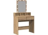 Syfax™ Tavolo Da Trucco Con Cassetto Rovere Nero 80 X 41 X 144.5 Cm