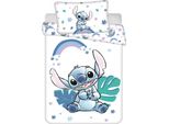 Biancheria Da Letto Disney Lilo E Stitch, Alien, Foglie, Piumone 100 X 135 Cm + Cuscino 40 X 60 Cm, 100% Cotone