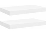 Vidaxl Mensole Sospese 2 Pz. Bianco 40X23X3,8 Cm Mdf
